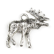 Load image into Gallery viewer, Moose Silver Plated Pewter Charm