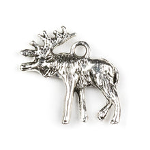 Load image into Gallery viewer, Moose Silver Plated Pewter Charm