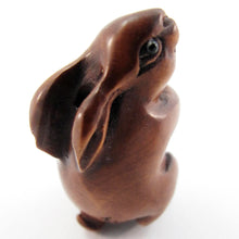 Load image into Gallery viewer, Standing Bunny Bead Boxwood Ojime Bead