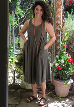 Load image into Gallery viewer, Tienda Ho Green Cotton Rayon Dress from Morocco