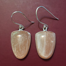 Load image into Gallery viewer, Selenite Earrings in Pale Peach Hue