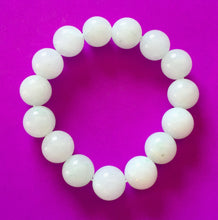 Load image into Gallery viewer, Pale Green Jade 12mm Round Bead Bracelet - Natural