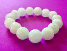 Load image into Gallery viewer, Pale Green Jade 12mm Round Bead Bracelet - Natural