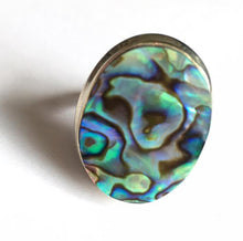 Load image into Gallery viewer, Paua Abalone Shell Ring Size 7.5 aka Mother-of-Pearl Ring