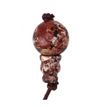 Load image into Gallery viewer, Poppy Jasper 10mm Mala Guru Bead for Stringing Your Own Mala