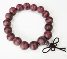 Load image into Gallery viewer, Purpleheart Mala Bracelet 12mm Beads with Macrame Tie