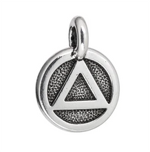 Load image into Gallery viewer, Recovery Charm Antique Silver Plated Pewter Pendant by TierraCast