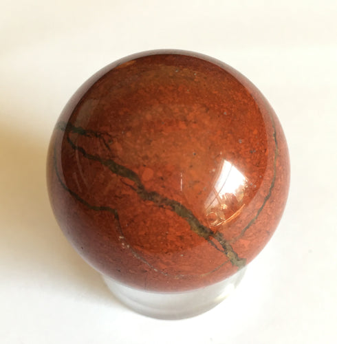 Red Jasper sphere for increased confidence, drive and ambition.  32mm diameter