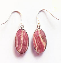 Load image into Gallery viewer, Rhodochrosite Earrings with Dramatic Patterning