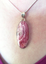 Load image into Gallery viewer, Rhodochrosite Pendant in Sterling Silver