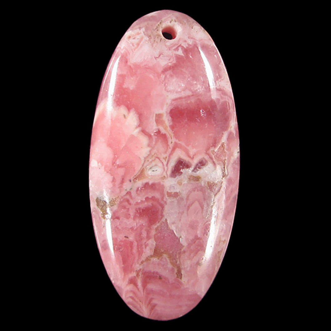 Rhodochrosite Bead from Argentina with Dramatic Patterning