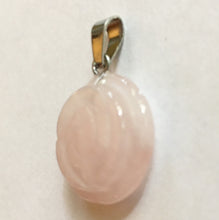 Load image into Gallery viewer, Rose Quartz Pendant Carved Heart Small Size