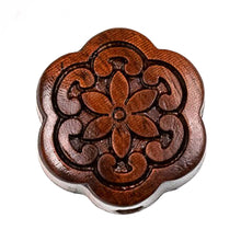 Load image into Gallery viewer, Flower Mandala Sandalwood Ojime Bead in Small Size