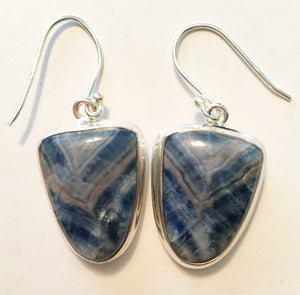 Blue Scheelite Earrings from Turkey