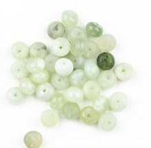 Load image into Gallery viewer, Green Serpentine Beads 8 inch strand of 8mm rondelles