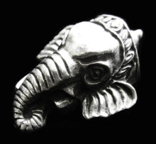 Load image into Gallery viewer, Lord Ganesh Head Silver-Plated Solid Brass Charm