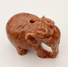 Load image into Gallery viewer, Elephant Soapstone Bead in Reddish Brown - One Elephant Bead