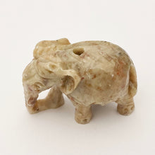 Load image into Gallery viewer, Elephant Soapstone Bead in Olive Green - One Elephant Bead
