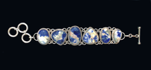 Load image into Gallery viewer, Blue Sodalite Link Bracelet Adjustable from 6 to 7.5 inches