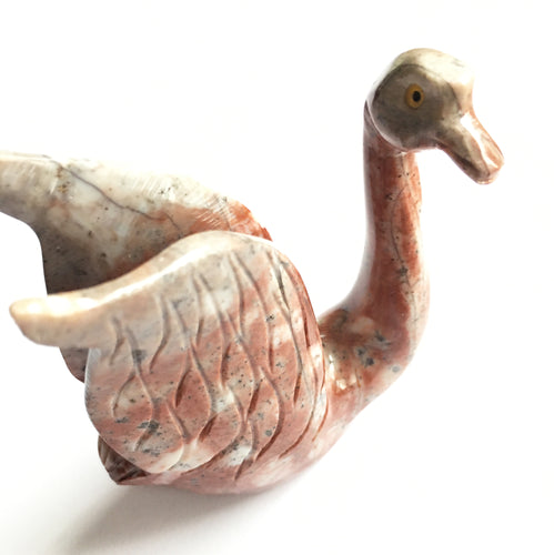 Swan Figurine Soapstone Carving