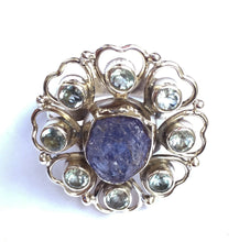 Load image into Gallery viewer, Tanzanite and Blue Topaz Ring Size 6.5