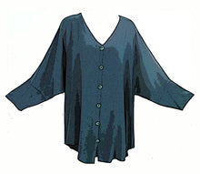 Load image into Gallery viewer, Tienda Ho Moroccan Teal Green Cotton Rayon Tiznit Top
