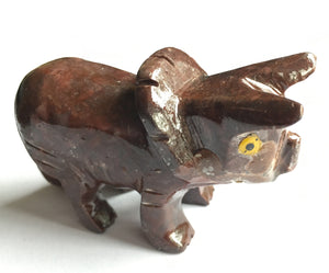 Triceratops Figurine Soapstone Carving