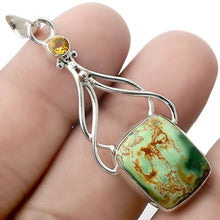 Load image into Gallery viewer, Variscite Pendant Goddess Design with Citrine Gemstone