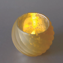 Load image into Gallery viewer, Wavy Glass Tea Light Holder in Tan