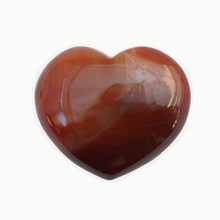 Load image into Gallery viewer, Carnelian Puffy Heart with a druzy pattern.  45mm
