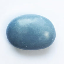 Load image into Gallery viewer, Angelite Palm Stone 1.9 inch long perfect for a pocket