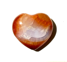 Load image into Gallery viewer, Carnelian Puffy Heart for happiness.  30mm Wide.