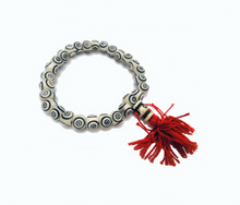 Load image into Gallery viewer, Carved Bone Bullseye Mala Bracelet