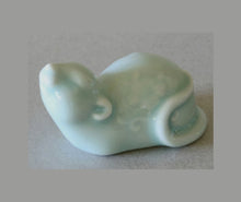 Load image into Gallery viewer, Year of the Rat Figurine Celadon Glazed Porcelain