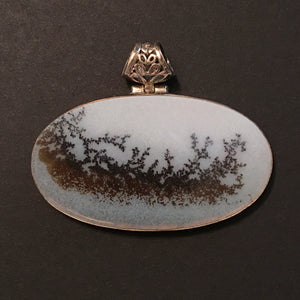 Dendritic Agate Pendant set in Sterling Silver