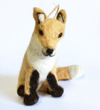 Load image into Gallery viewer, Fox Ornament with Jute String