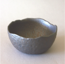 Load image into Gallery viewer, Gray Ceramic Bowl with Ripple Edge Rim
