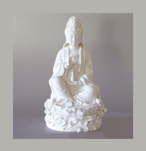Load image into Gallery viewer, Kwan Yin White Porcelain Figurine 12 Inches High