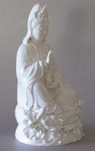 Load image into Gallery viewer, Kwan Yin White Porcelain Figurine 12 Inches High