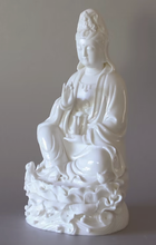 Load image into Gallery viewer, Kwan Yin White Porcelain Figurine 12 Inches High