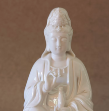 Load image into Gallery viewer, Kwan Yin Sitting Blanc-de-Chine Porcelain Figurine Medium Size