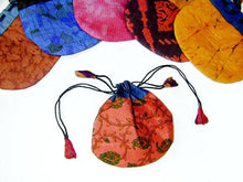 Load image into Gallery viewer, Silk Sari Large Drawstring Pouch Bag