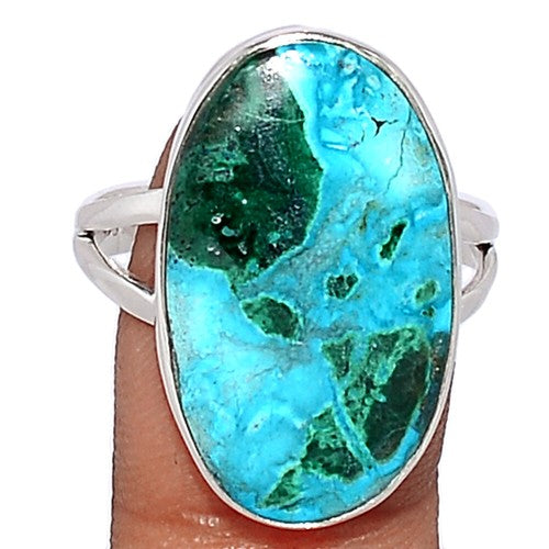 Malachite in Chrysocolla Ring size 9.5