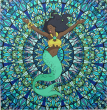 Load image into Gallery viewer, Kaleidoscope Mermaid Tarot Cloth