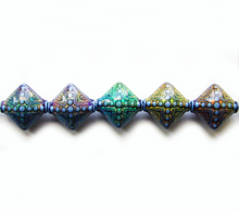 Load image into Gallery viewer, Northern Lights Design Strand of Ten Mirage Beads