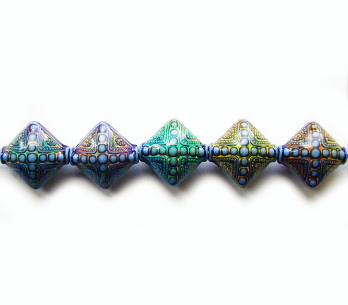 Northern Lights Design Strand of Ten Mirage Beads