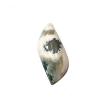 Load image into Gallery viewer, Ocean Jasper White and Gray Wave Cabochon with Heart-Shaped Druzy