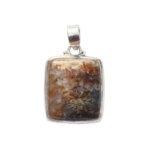 Load image into Gallery viewer, Plumite Jasper Pendant in Sterling Silver Frame for Athletes