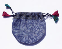 Load image into Gallery viewer, Silk Sari Drawstring Pouch Bag in Small Size