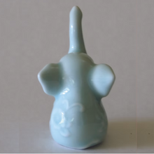 Load image into Gallery viewer, Sitting Baby Elephant in Celadon Glaze